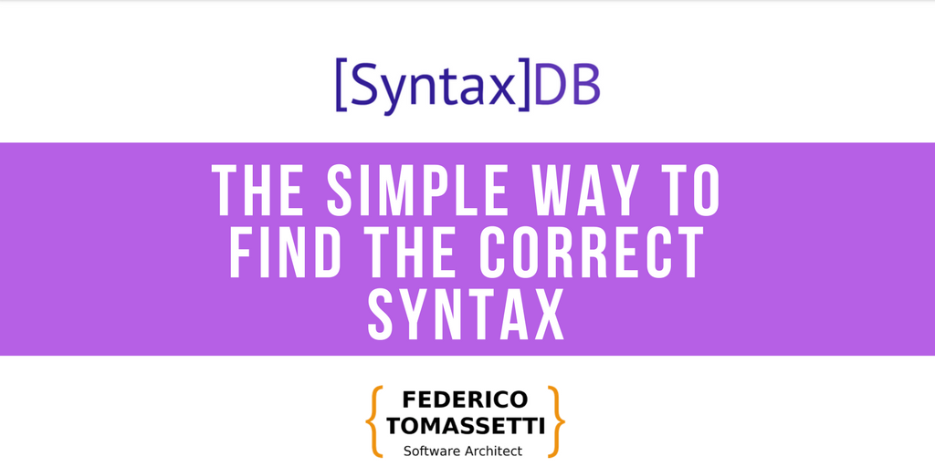 The Simple Way to Find the Correct Syntax