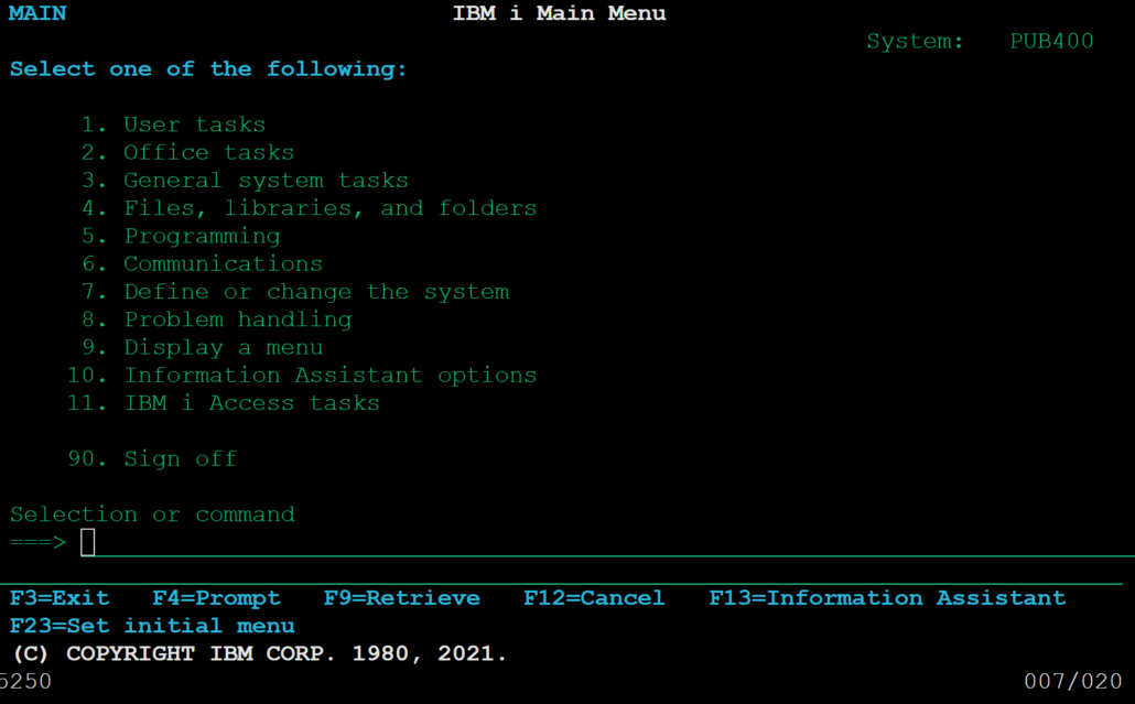 IBM i Main Menu, Extract RPG files from AS/400 or System i