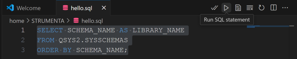 Execute SQL statement, Extract RPG files from AS/400 or System i