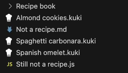 The chef hat icon used as file icon for .kuki files