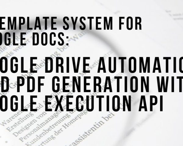 A template system for Google docs