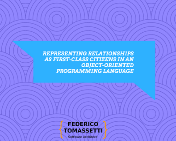 Representing relationships as first-class citizens in an Object-oriented programming language