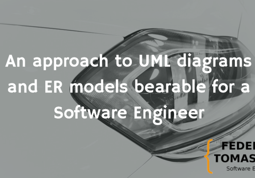 An approach to UML diagrams and ER models bearable for a Software Engineer